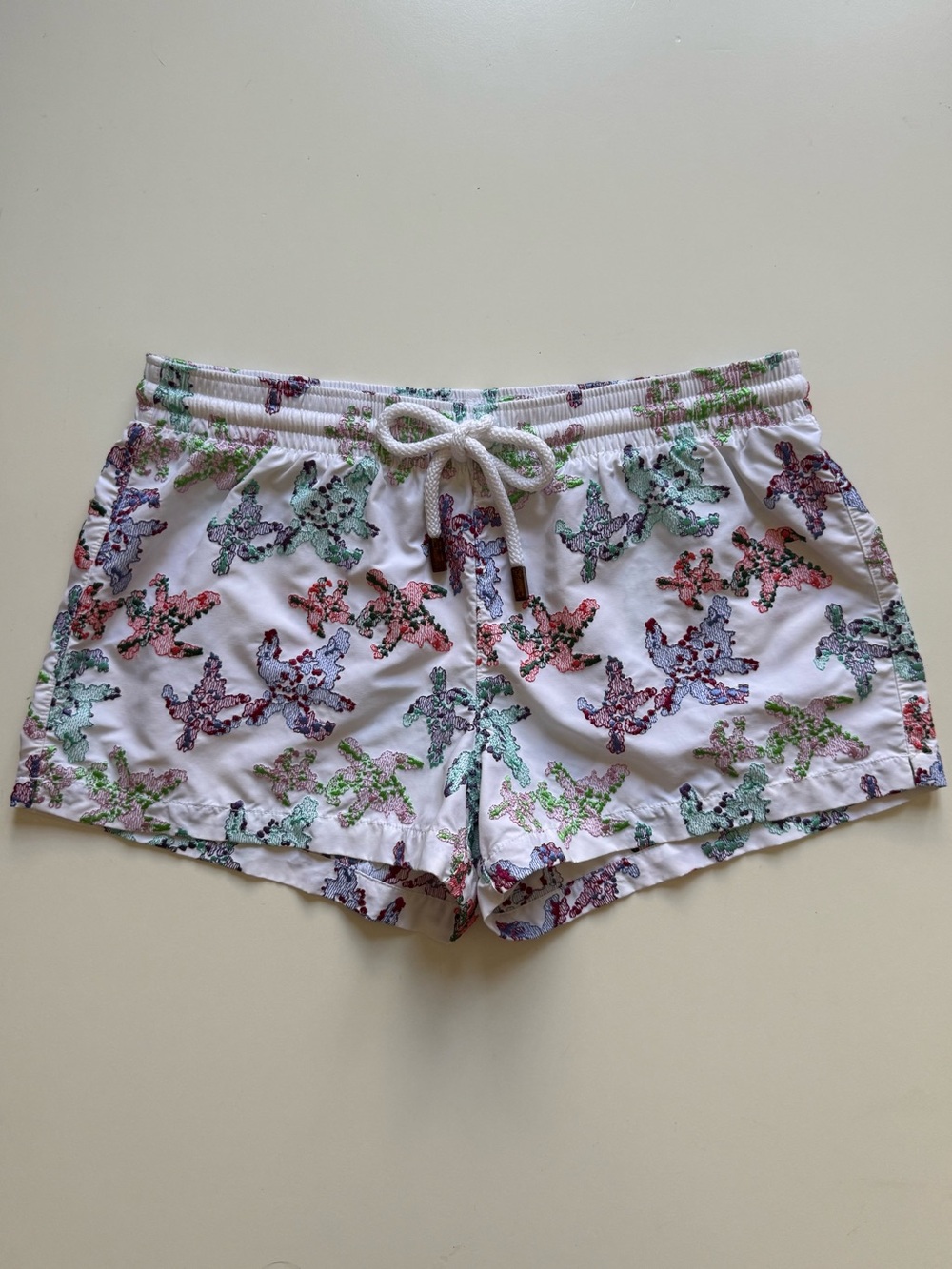 Vilebrequin Womens Fiona Swim Shorts, Embroidered Turtles - Size S